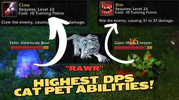 How To Learn RANK 4 Bite and Claw BIS Hunter Cat Pet Abilities! - WoW Classic Season of Discovery