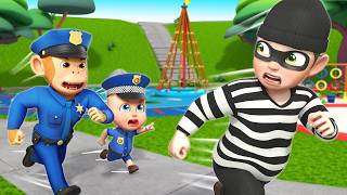 Baby Police Chase Thief | Police Cartoon | Rosoo Nursery Rhymes &amp; Kids Songs