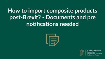 How to import composite products post-Brexit? - Documents and pre notifications needed