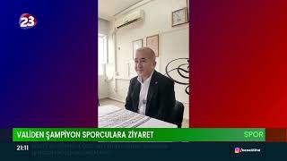 Vali̇den Şampi̇yon Sporculara Zi̇yaret
