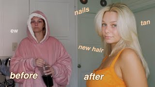 SUMMER 2021 GLOW UP TRANSFORMATION | bleached my hair again lol