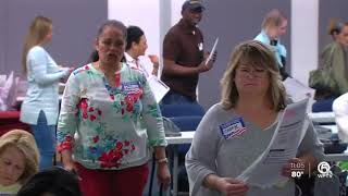 People voting at the Palm Beach County Supervisor of Elections office
