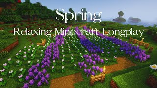 Spring - Lavender And Tulip Field - Relaxing Modded Minecraft Longplay (no commentary)