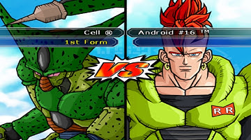 Dragon Ball Z Budokai Tenkaichi 2 CPU Battles Cell (1st Form) vs. Android #16 (BO5)