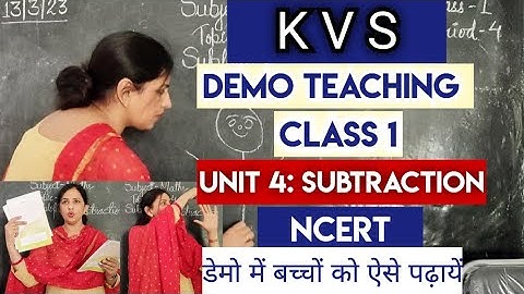 K V S Maths Demo Class for Class 1|| Maths Demo