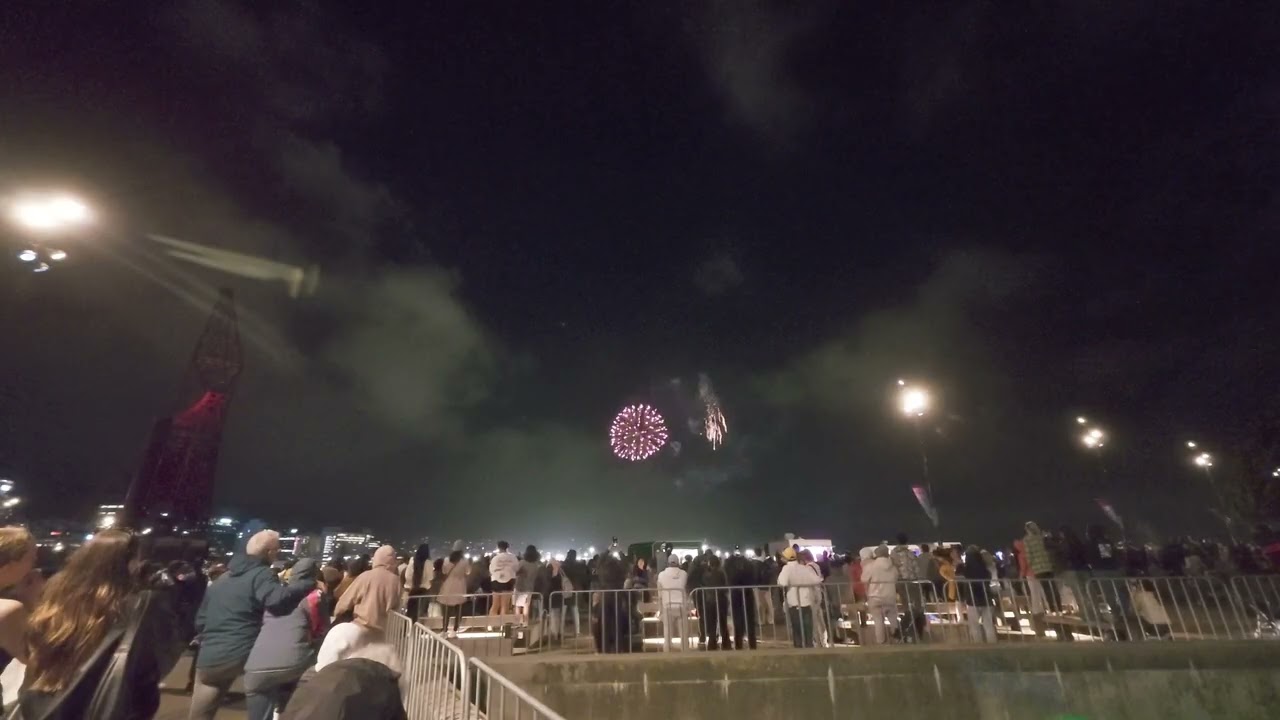 Chinese New Year fireworks at Wellington Harbour, New Zealand 2026