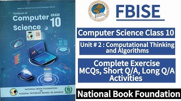 Class 10 Computer Science Unit 2 | Complete Exercise | New Syllabus 2025