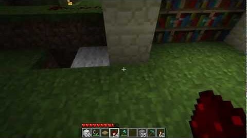 Minecraft - Demonstration: Fire Powered Secret Bookshelf Door - Mark II