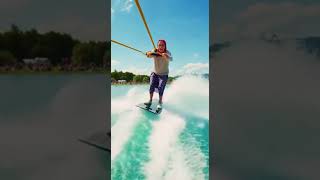 Granny Wakeboarding Scarf on the Wave. #sora   #ai   #neuralnetworks   #creator