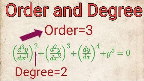 Order and Degree of a Differential Equation #order #degree #ode