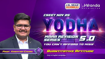 CSEET NOV 25 ll YODHA MAHA REVISION l  Q.A l #csatjkshahclasses