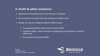 Chapter 9 Health & Safety Compliance By Briddge Legal & Finance
