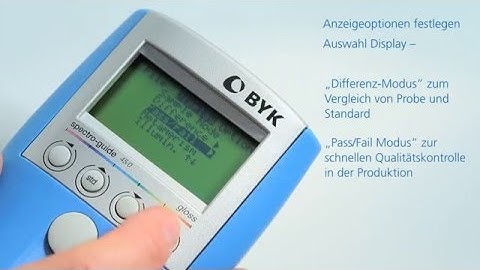 Das spectro-guide Display entsprechend Ihrer QC Anforderungen anpassen - BYK-Gardner GmbH