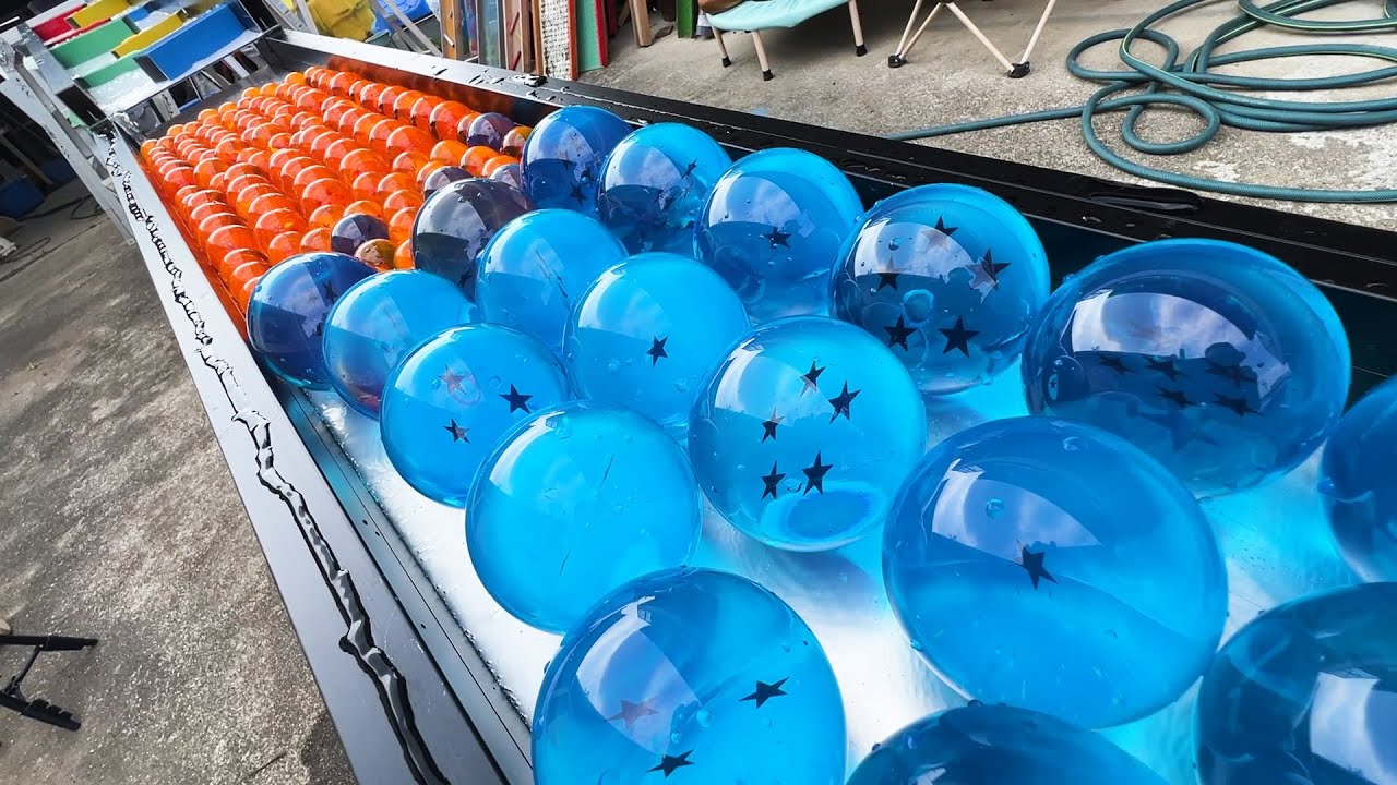 Marble Run Race ASMR ☆ Shining Blue Dragon & Orange Dragon Ball