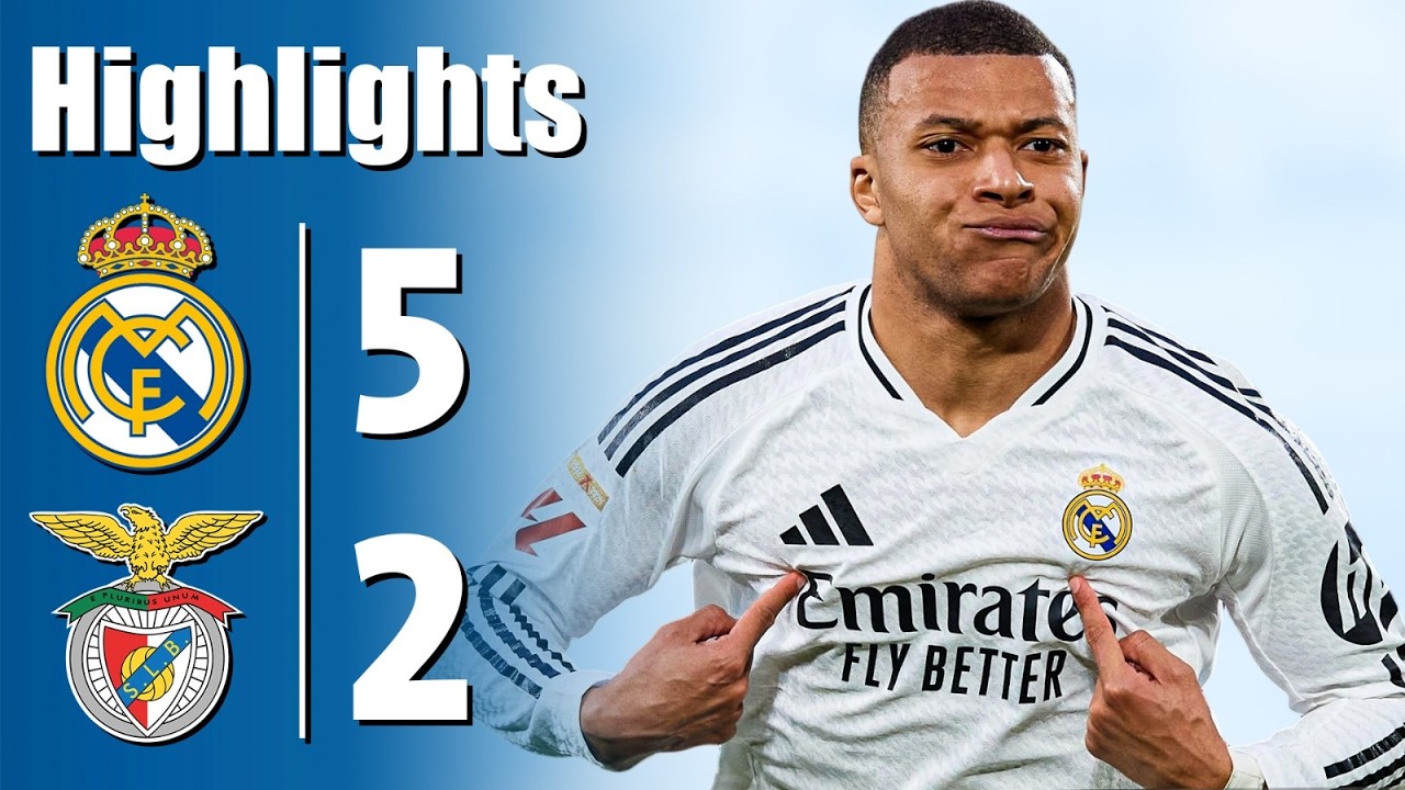 Реал Мадрид против Бенфики 5-2 - Все голы и лучшие моменты - 2026