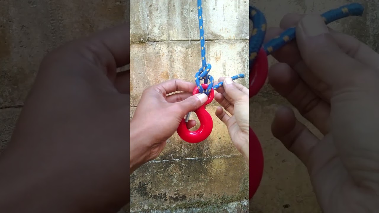 Методы завязывания узлов на одинарной веревке для подъемных крюковых петель 🪢