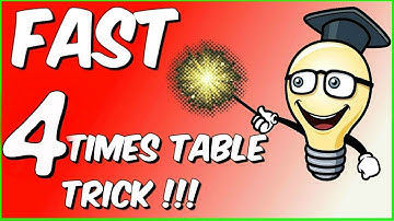 Fast 4 Times Table trick - The Brick Method