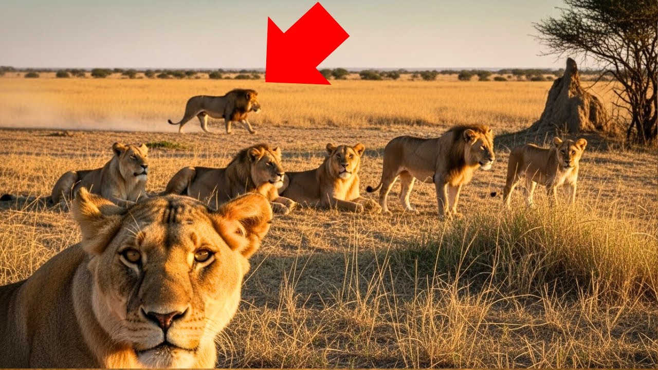 Young Lioness Sneaks Away To Mate With An Exiled Male — Then They Return as Kings