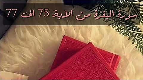 حفظ سورة البقرة من الاية 75 الى 77 بالتكرار