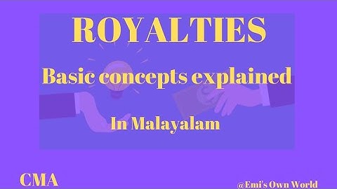 ROYALTIES•BASIC CONCEPTS •MALAYALAM•CMA•GROUP 1•FINANCIAL ACCOUNTING•@emisownworld
