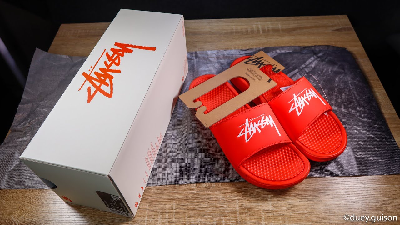 nike x stussy benassi slide