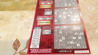 $20 crossword deluxe for lonnie s. - california lotto scratchers