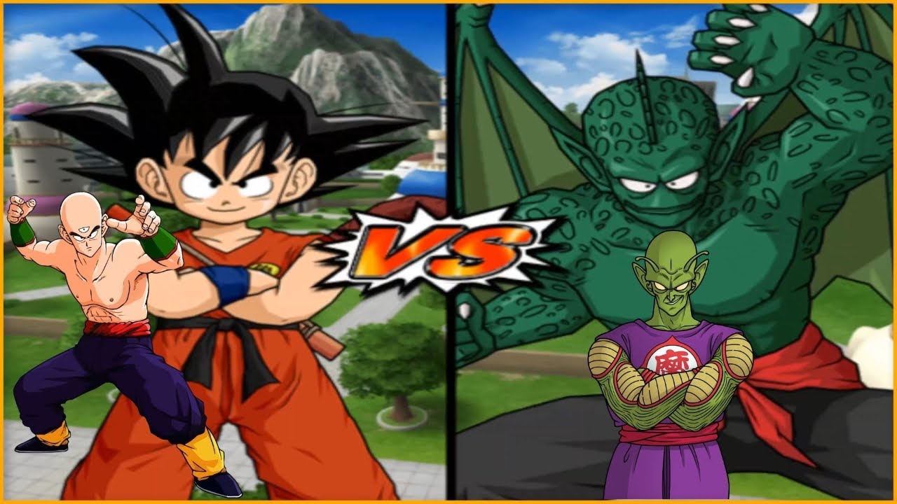 Dragon Ball Z Budokai Tenkaichi 3 Kid Goku and Tien VS Tambourine and