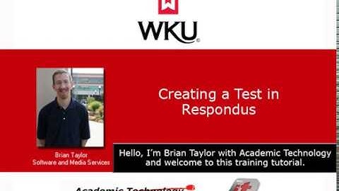Creating a Test in Respondus