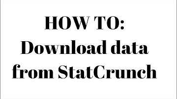 How to download data from StatCrunch