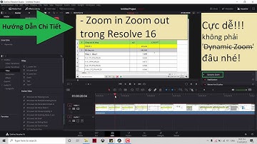 Davinci Resolve - [Hiệu ứng zoom] Phóng to video và thu nhỏ video trong Davinci Resolve