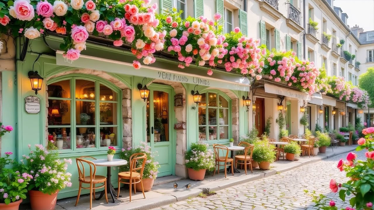 Morning Cafe Jazz Music | Spring Tranquill Jazz with Nature Therapy for Stress Relief, Study & Work