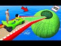 SHINCHAN AND FRANKLIN TRIED THE IMPOSSIBLE GIANT SPHERE BALL PARKOUR CHALLENGE GTA 5 