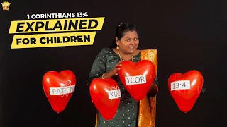 1 Corinthians 13:4 Explained | Memory Verse for Kids | Love | Creative Ways to Teach Bible Verses