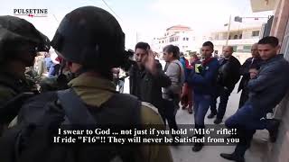 رجل فلسطيني يخاطب جندي إسرائيلي      (( عربي)) ماذا قال له
