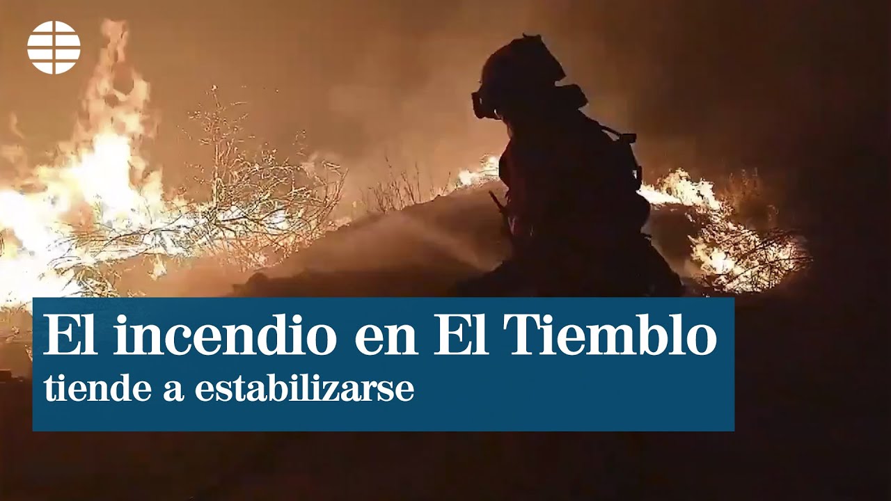 El incendio de El Tiemblo tiende a estabilizarse tras una noche 