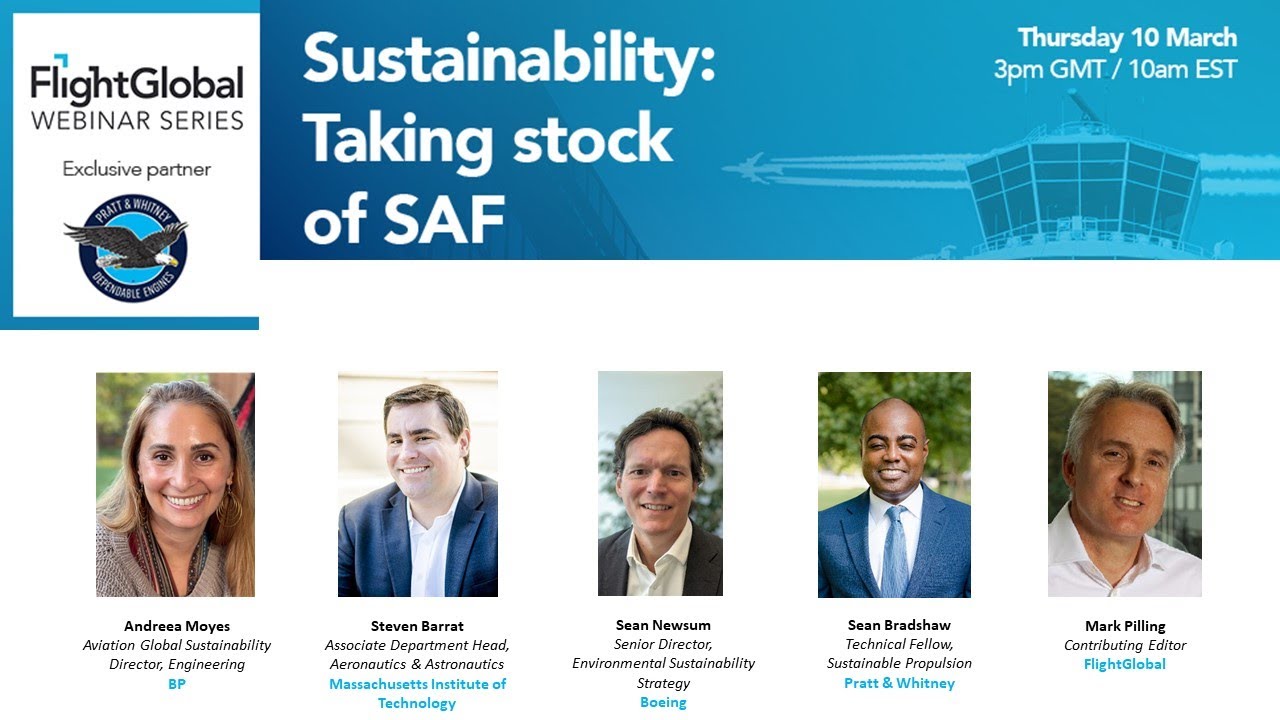 FlightGlobal webinar - Sustainability: Taking stock of SAF