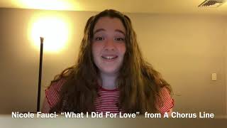 What I Did For Love- A Chorus Line