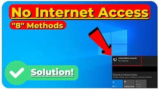 fixed! unidentified network issue: no internet access on windows 10 | ethernet or wi-fi connections