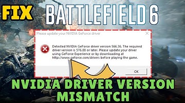 Battlefield 6 REDSEC detecteerde een fout in de NVIDIA Geforce-driverversie. Update NVIDIA-driver...