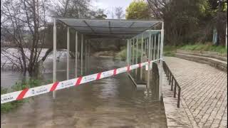 Subida del caudal del Río Miño