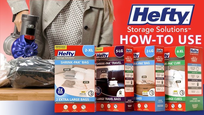 Hefty Slider Jumbo Storage Bags, 2.5 Gallon Size, 12 Count