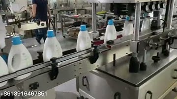 Automatic 4 nozzle laundry detergent tracking filling capping labeling machine bottling line