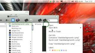 How to change the background of Stacks in mac osx os x