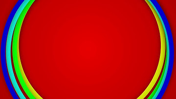 Colorful Circles on Red   HD Video Background Loop