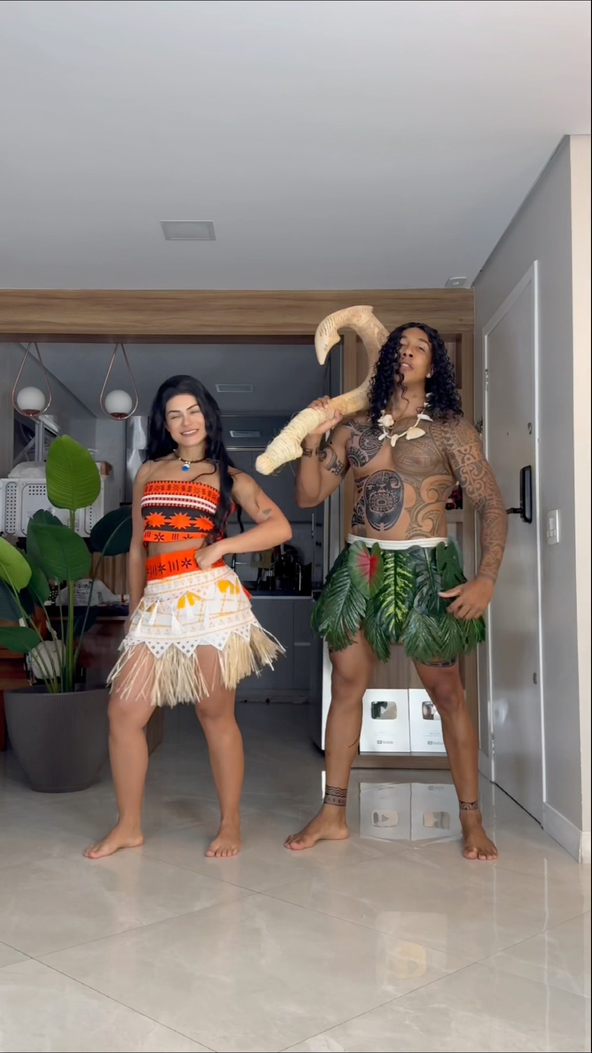 Moana \u0026 Maui ?? Vocês gostaram? @ApolloSant  #transition #moana #maui