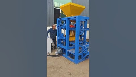 QT4-24 semi automatic concrete cement hollow brick and block making machine in Maldives  #machine