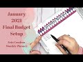 January 2021 Budget Setup  |  Erin Condren Monthly Planner  |  Real Numbers
