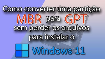 Como converter partição MBR para GPT sem perder os dados