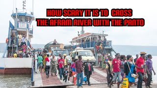 The reality of CROSSING the AFRAM RIVER. #africa #river