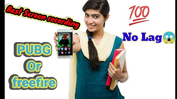 Best Screen Recorder For PUBG & freefire No Lag  Recording With Internal Audio 2022|Second Chance